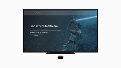 TV Streaming Application app product tv ui