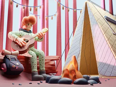 Traveller character 3D 3d 3d character 3d illustration blender character character design color design illustration isometric lowpoly tourist traveller