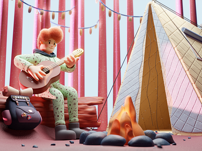 Traveller character 3D 3d 3d character 3d illustration blender character character design color design illustration isometric lowpoly tourist traveller