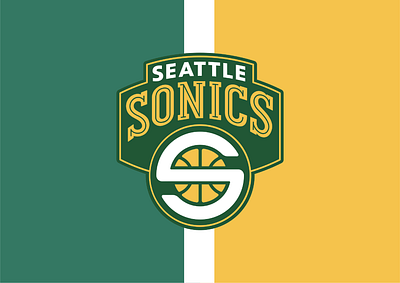 Seattle Sonics NBA Revival branding design graphic design illustration logo typography vector