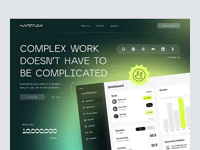 Hunterflow - HR SaaS home page design hr human resource platform product design saas ui ui design uiux user experience user interface design ux ux design ux ui design uxuidesign web web marketing webdesign webpage website