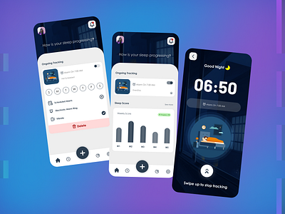 Sleep Tracker - App app branding design designer graphic design illustration logo sleep sleeptracker tracker ui ux vector