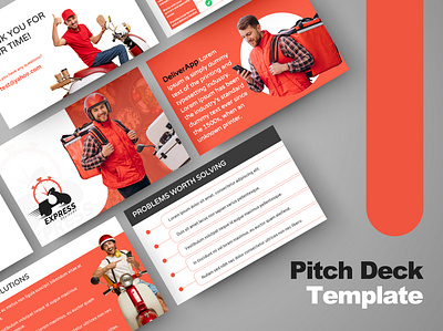 Delivery App Pitch Deck Template app deck delivery free mockup free template management pitch pitch deck plans strategy strength team building template