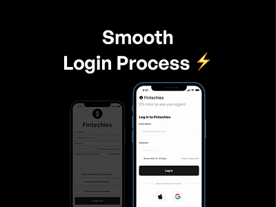 UI Quick Win: Ensure a Quick and Smooth Login!🏃‍♂️ app design banking app finances financial technology fintech fintech app fintech business fintech ux fintechs interaction design mobile banking app payments transactions ui design user experience user interface ux design