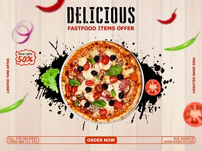Fast Food Banner Design | Social Media Post | Ads Banner ad banner branding design graphic design illustration social media banner web banner