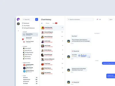 Communication Platform call chat communication design dialpad discord dm flat design message messenger minimal nepal product design slack ui whatsapp