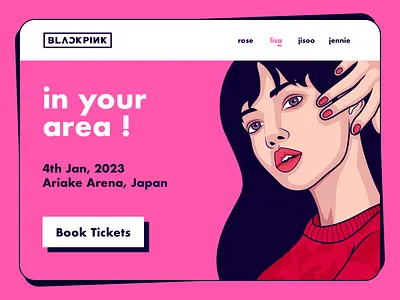 B L A C K P I N K blackpink creative good ui illustration lalalisa pink sketch app web design website