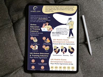 Educational Infographic Template artwork brochure college coverpage creative educational ideas infographic information mockup poster school students template visual