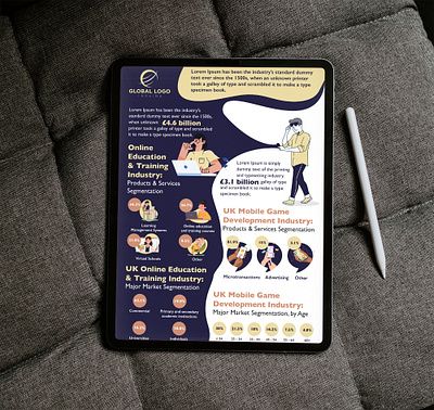 Educational Infographic Template artwork brochure college coverpage creative educational ideas infographic information mockup poster school students template visual