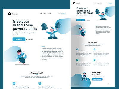 Nusantara Illustration For Friendly UI Landing Page website