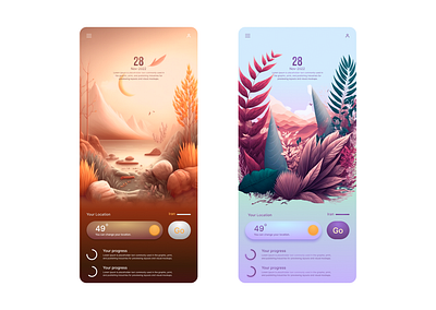 Weather App graphic design illustration ui