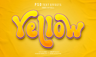 Creative Yellow 3d editable text effects 3d 3d editable text effect 3d text 3d text effect branding design effect effects font effect font style glow layer styles text effect typeface typography