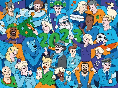 New Year chocolate box 2d art creative design drawing illustration vector