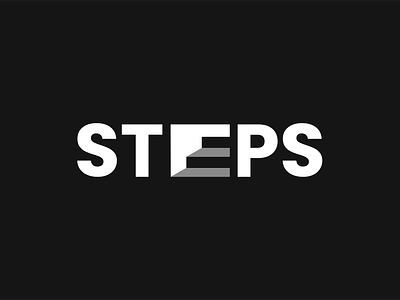 steps branding elevate level logo negative space stairs step success up wordmark