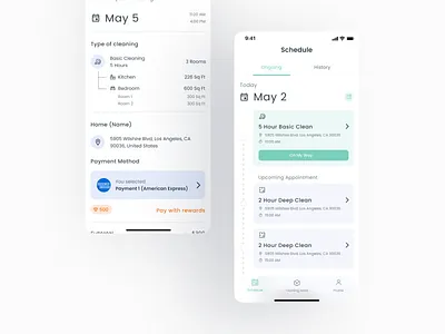 Cleaning management app 🧼 app ar app branding design illustration logo mobile app mobile application ui ux