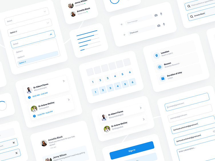 UI Components, Design System - Healthcare App by Bart Kuchcinski on ...