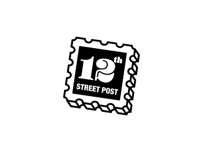 12th Street Post Logo 3d badge branding design graphic graphic design illustration logo stamp typography vector