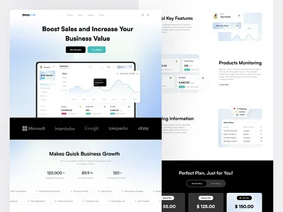 Doodol - Saas Landing Page business product management features landing page landing page pricing marketplace saas marketplace saas landing page pricing page pricing website product features saas saas dashboard saas dashboard product saas landing page saas product saas product landing page saas ui design saas website saas website design sales dashboard sales saas product sales saas website