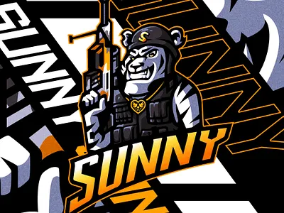 SUNNY - Tactical Tiger Mascot animal branding cool design esports gaming logo graphic design illustration logo mascot ui vector