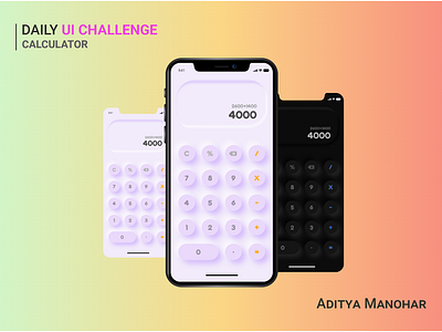 Calculator design graphic design ui ux