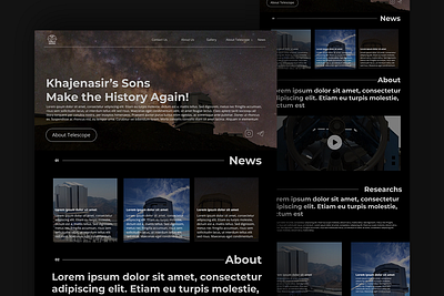 Astronomy Big Typography Design astronomy bigtypography dark darkmode ui web webdesign