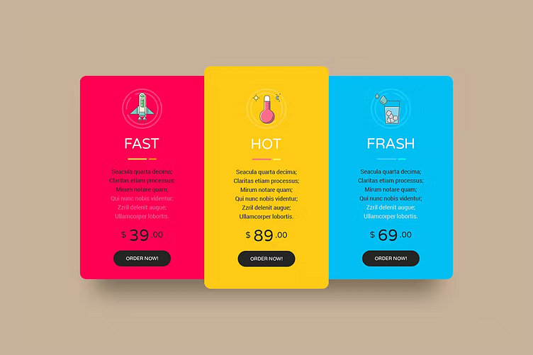 Funny Pricing Charts - PSD Templates by Jose Garcia on Dribbble