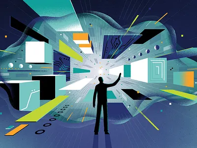 AIX - Streamlined Digital Investing Experience ai artificial intelligence data design digital editorial editorial illustration illustration information interface internet light science start up tech technology ui user