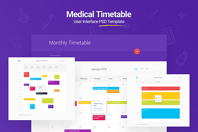 Medical schedule branding design graphic design illustration