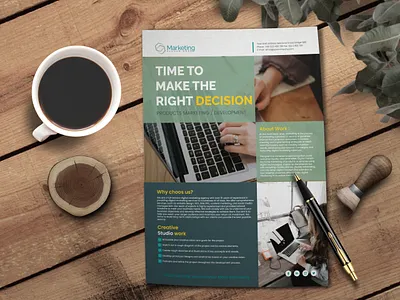 Corporate Flyer Template Design advertisement brand or company corporate flyer template design design unick