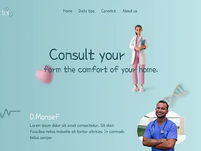 CONSULT DOCTOR WEB SITE branding doctor figma hopital ui ux