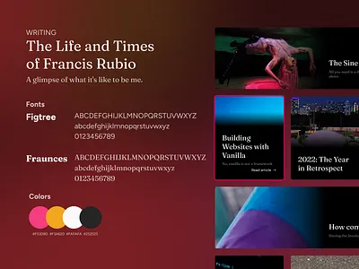 Personal blog design blog branding design ui web development website