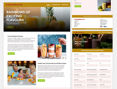 Website Landing Page | Juice Bar branding design graphic design illustration typography ui ux webdesign