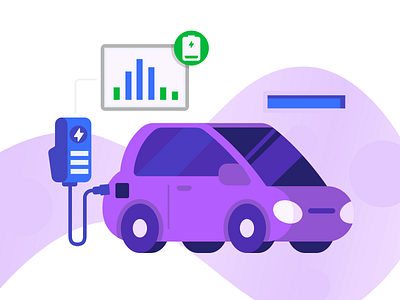 Smart Thermostat animation app branding car cartoon charge color electric ev illustration save smart ux vector vehicle