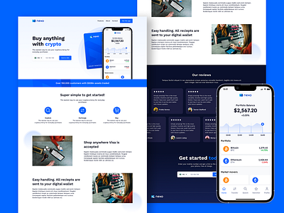 Nexo Crypto Service - Web and App Interface app figma ui ux web