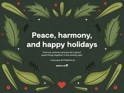 Happy holidays animation berries card christmas holidays illustration leaves line sprout stars texture