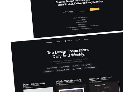 FOXOLIO Design Inspiration Website UI Design app branding design graphic design interface landing page logo minimalist ui ui interface ux vector web design webpage website website design