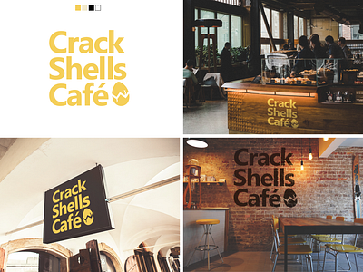 Crack Shells Cafe - Logo & Icon brand brand design brand designer branding cafe design food graphic design icon icon design identity design logo logo design logo designer logo identity mockup vector