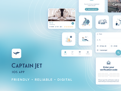 CaptainJet - IOS App app application component design system illustration ios luxury mobile app travel travelling ui ui design ux design webdesign world