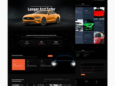 Car Service Web Page branding creative design figma landing page minimal mobile ui ux web