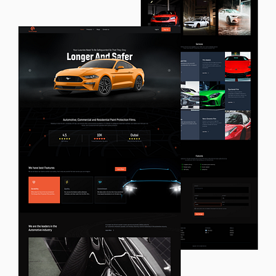 Car Service Web Page branding creative design figma landing page minimal mobile ui ux web