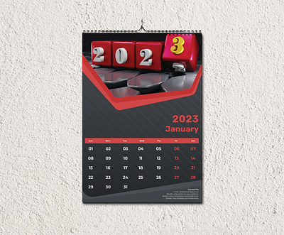 Wall Calendar 2023 2023 app branding business calendar component datepicker design desk calendar desktop element graphic design icon illustration logo ui ux vector wall wall calendar