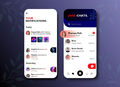 Notification & Chat Screen UI Design Template 3d animation app branding chat chat screen design graphic design illustration logo message motion graphics notification screen ui uidesign uiux ux uxdesign vector