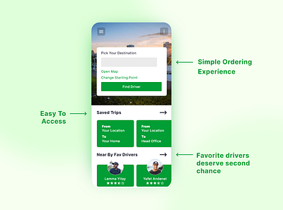 Ride hailing app re-design app concept design redesign ride ui ux