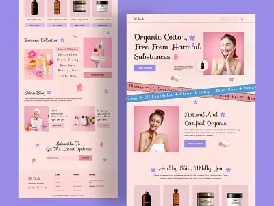 Dodi___ skin care Landing page beauty beauty care cosmetic cosmetics cosmetology dribble 2023 interface design makeup minimal skin skin care skincare ui web design web page webdesign website