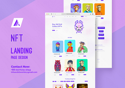 NFT Landing Page Design business business ui dashbord deisgn ui design page landing page move new deisgn nft nft design nft landing nft ui nft ux ui design ui ux ui ux deisgn ux design