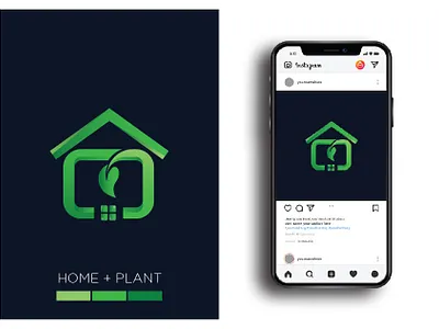 Home Plant logo Design branding business card business card design business card template business logo design gradiant logo graphic design home plant modern logo illustration logo logo design minimal minimal logo modern modern logo real estate real estate logo ui