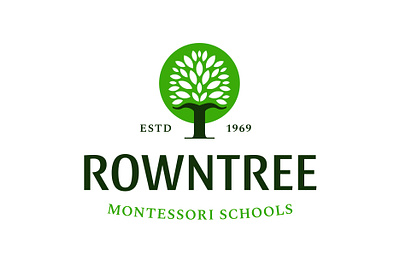 Private School Logo - Rowntree Montessori brand brand design branding design graphic design logo logo design logomark rebrand school tree