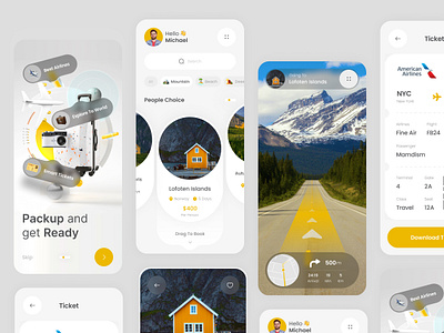 Travel App 3d app branding design graphic design holiday illustration logo travel trip ui ux vector