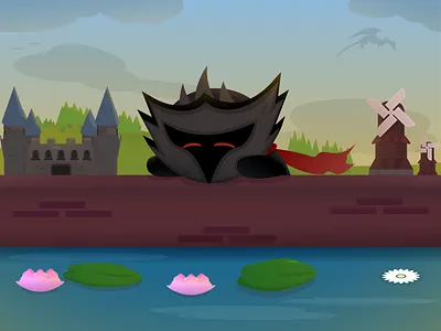 Simple Fantasy characters dragon fantasy illustration vector