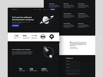 Semertis, Poland it company landing page product desing software house ui ux uxui web webiste